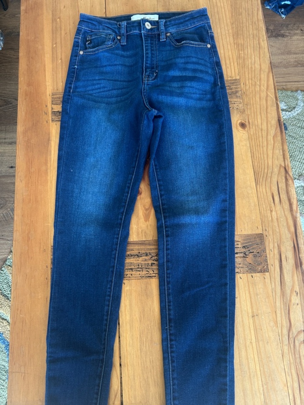 KanCan Women's Dark Blue High-Rise Skinny Jeans ESTILO KC7264RH Cut 36863